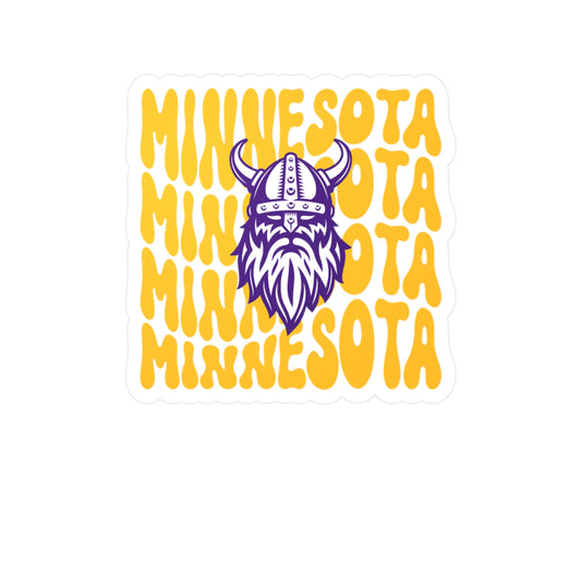 Minnesota Script Viking Decal