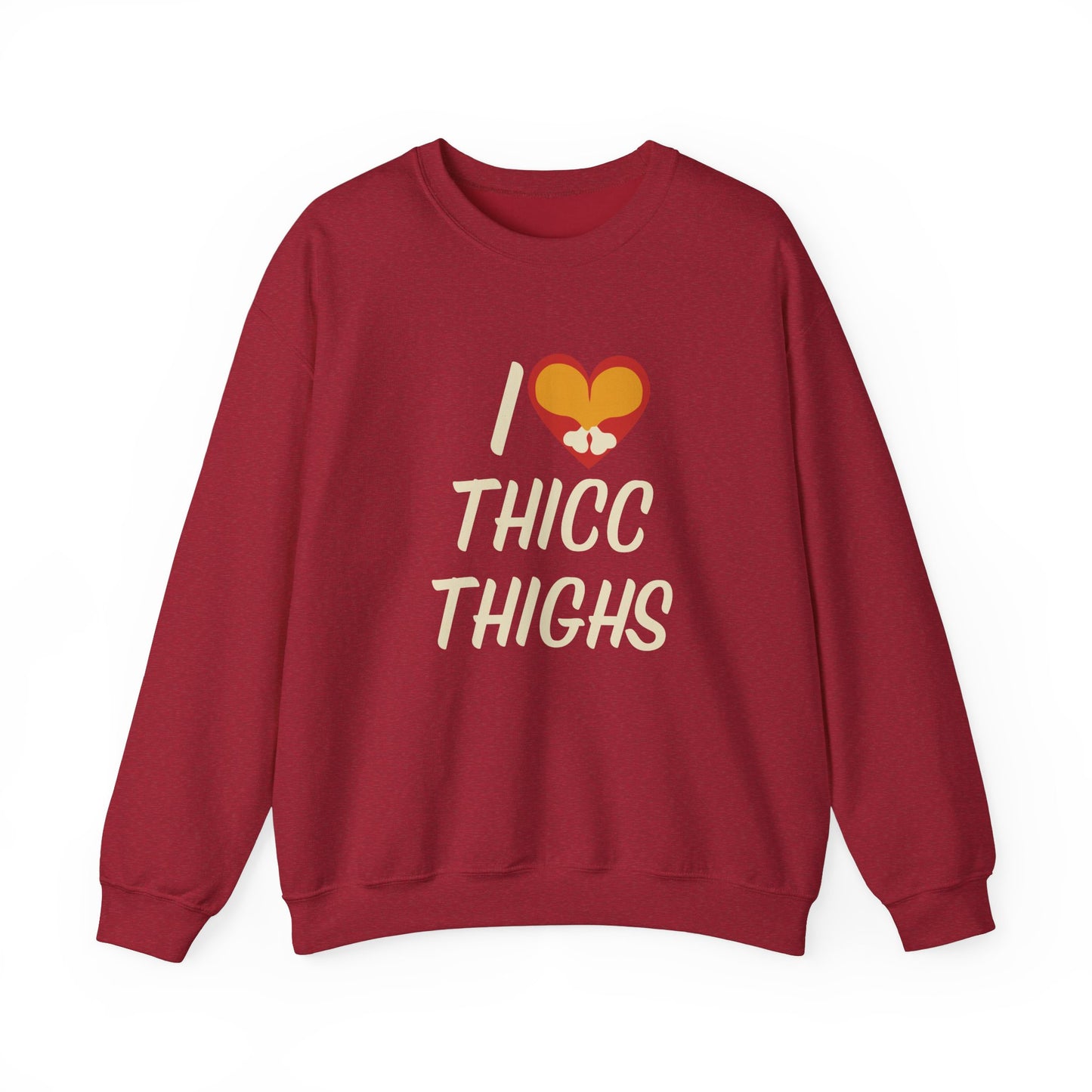 I Love Thicc Thighs Thanksgiving Crewneck Sweatshirt