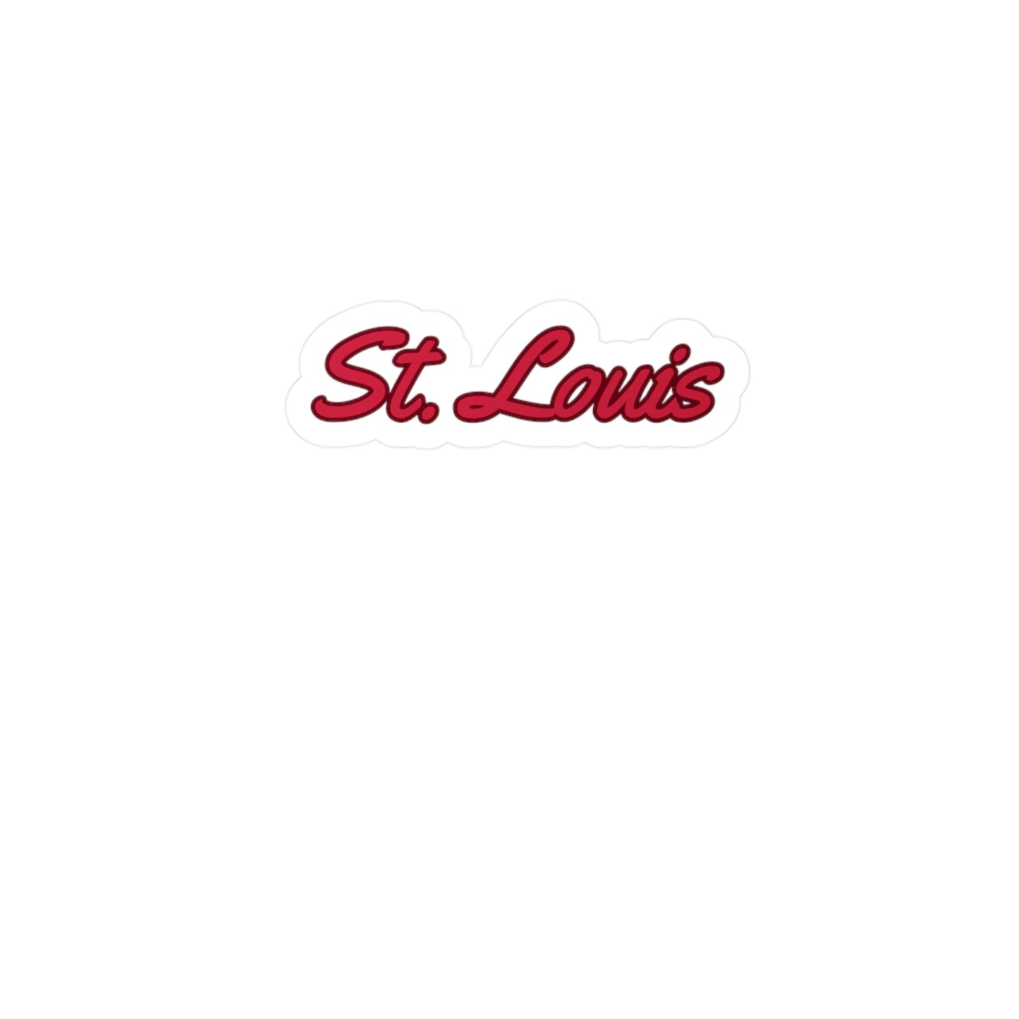 St. Louis Baseball Script Decal